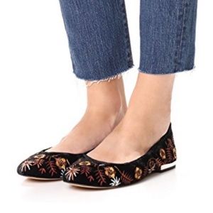 Sam Edelman | Farrow Velvet Embroidered Flat 6M